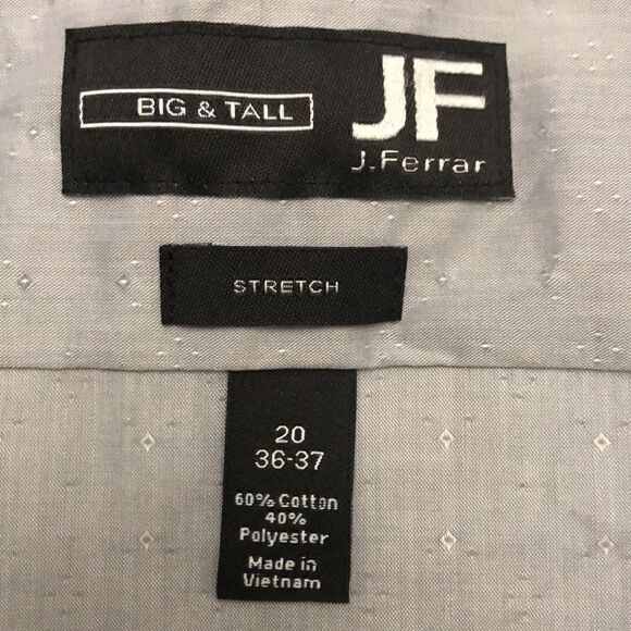 New J.Ferrar mens button up long sleeve shirt size big and tall 20 - Picture 8 of 8